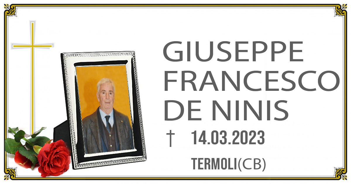 GIUSEPPE FRANCESCO DE NINIS 14/03/2023
