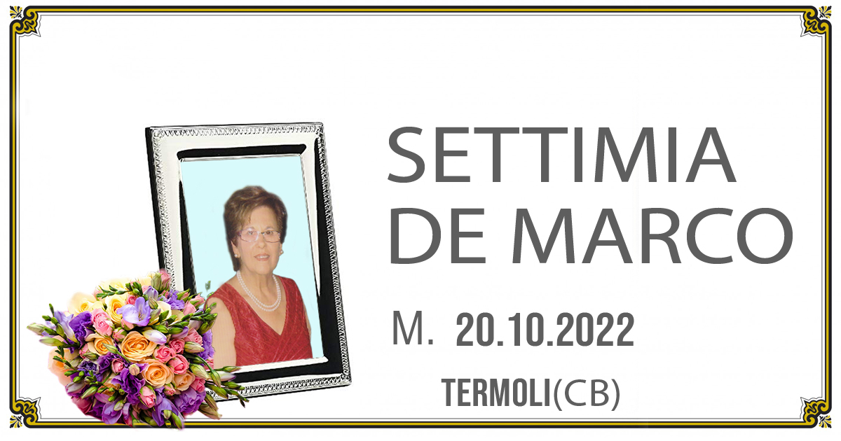 SETTIMIA DE MARCO 20/10/2022